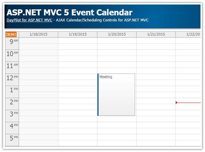 Tutorial: ASP.NET MVC 5 Event Calendar