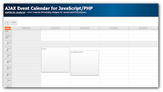 Event Calendar for JavaScript (PHP Tutorial)
