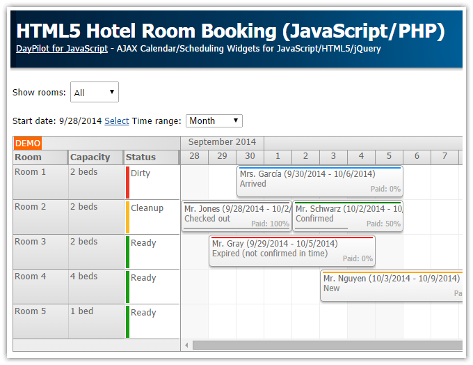 Tutorial: HTML5 Hotel Room Booking (JavaScript/PHP)