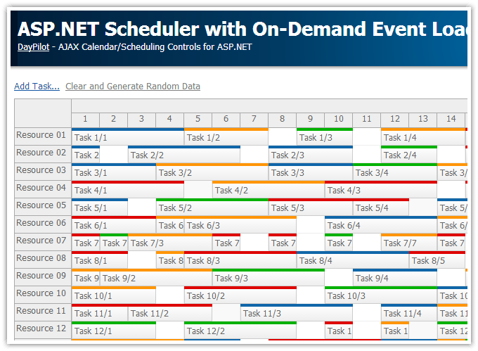 Tutorial: ASP.NET Scheduler with On-Demand AJAX Event Loading
