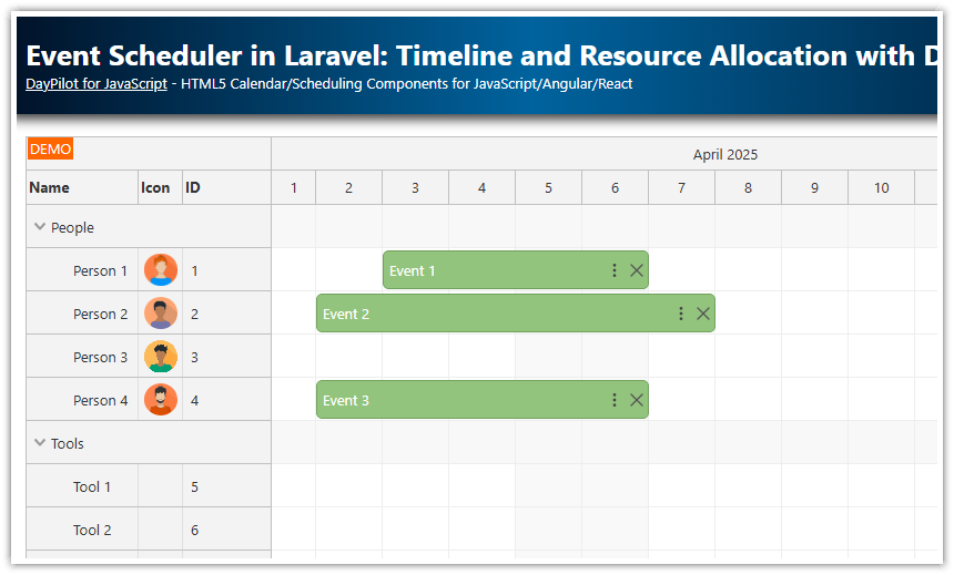 Event Scheduler in Laravel - Timeline and Resource Allocation with Drag-and-Drop UI.png Event Scheduler in Laravel - Timeline and Resource Allocation with Drag-and-Drop UI.png