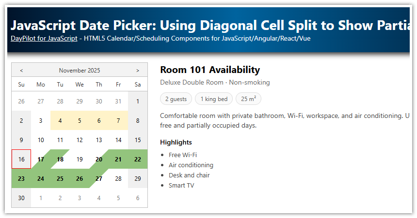JavaScript Date Picker - Using Diagonal Cell Split to Show Partial Free - Busy State.png JavaScript Date Picker - Using Diagonal Cell Split to Show Partial Free - Busy State.png